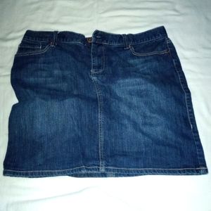 LIKE NEW!!! DENIM SEXY Blue Jean Mini Skirt New York & Co Sz 14  - 98% COTTON
